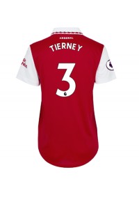 Arsenal Kieran Tierney #3 Voetbaltruitje Thuis tenue Dames 2022-23 Korte Mouw